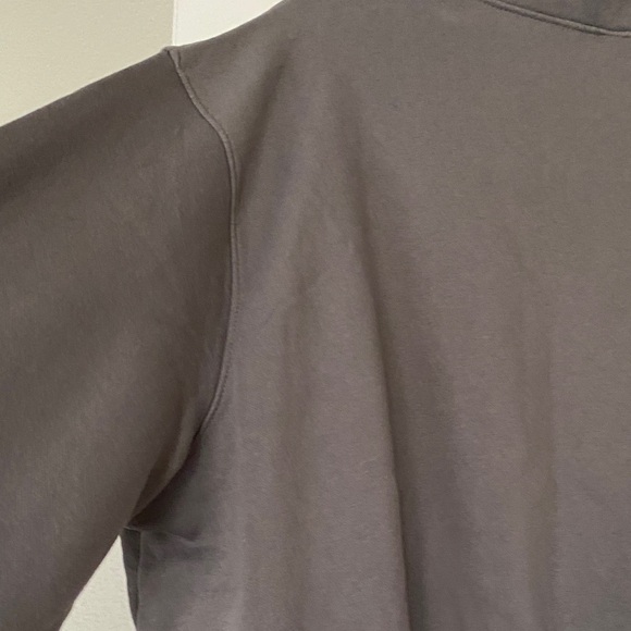 H&M Washed Grey Half-Zip Sweater Crop Sweatshirt XL - Picture 8 of 10